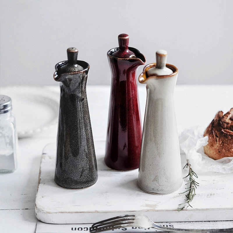 Bouteille à condiment en céramique