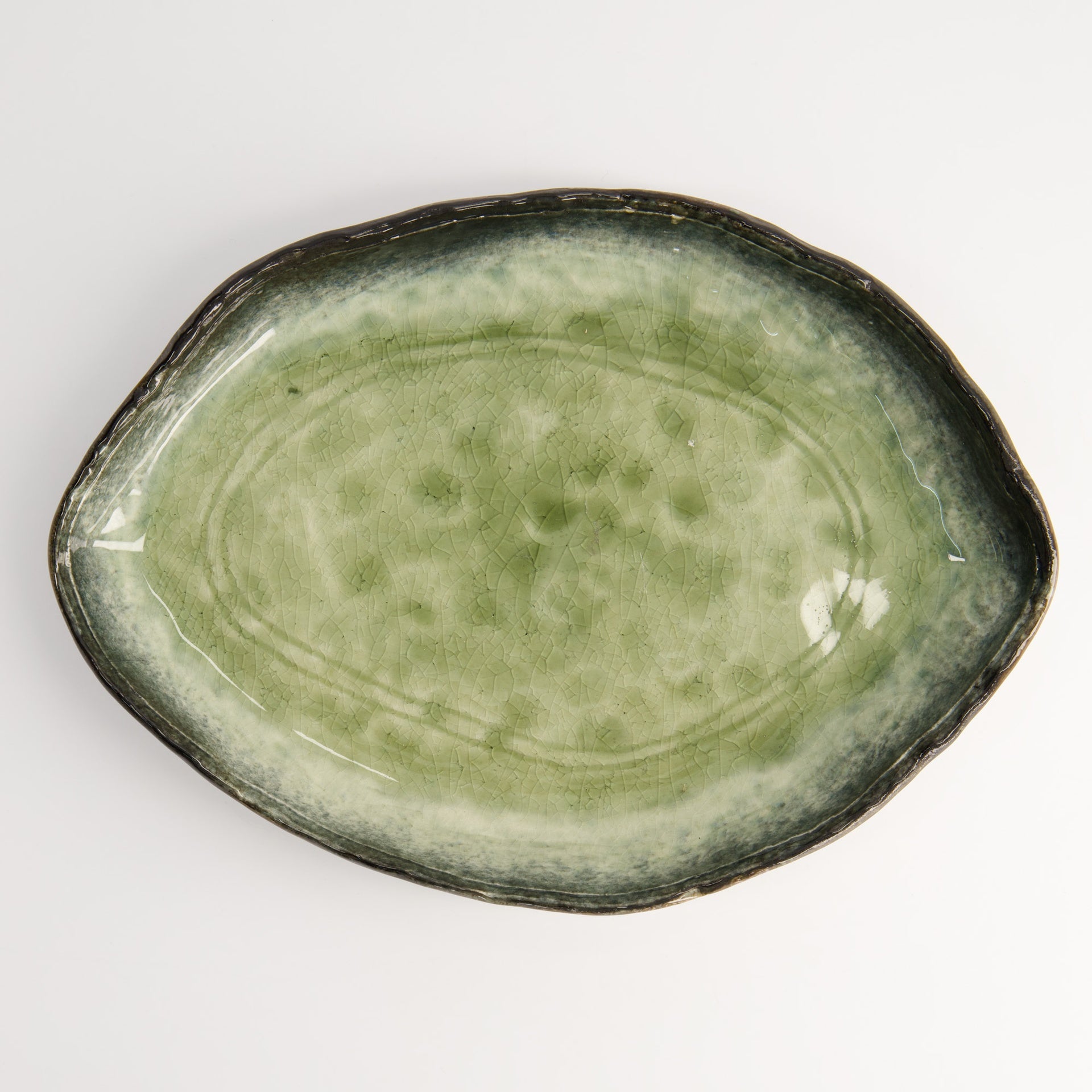 Assiette oblongue 25,8 cm | Yamasaku green