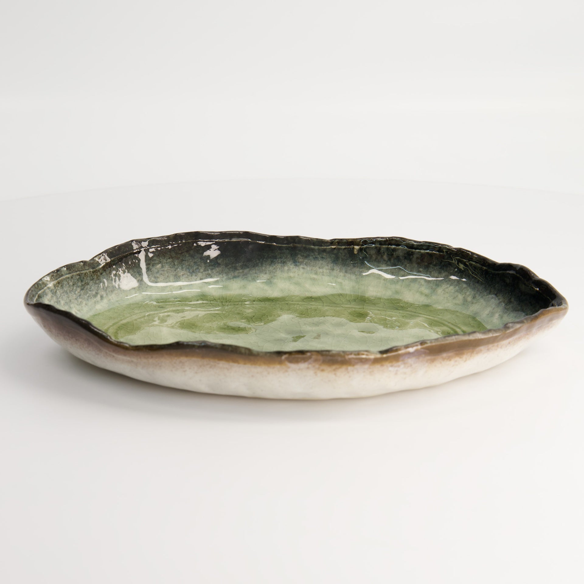 Assiette oblongue 25,8 cm | Yamasaku green