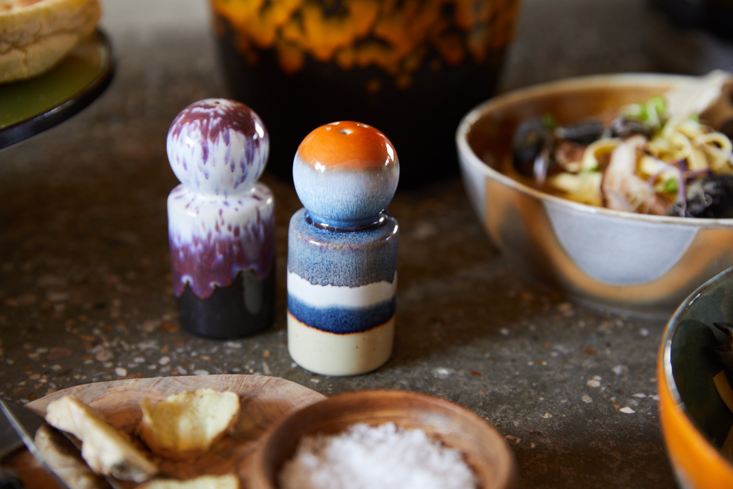 Salière et poivrière Stargaze | 70s ceramics