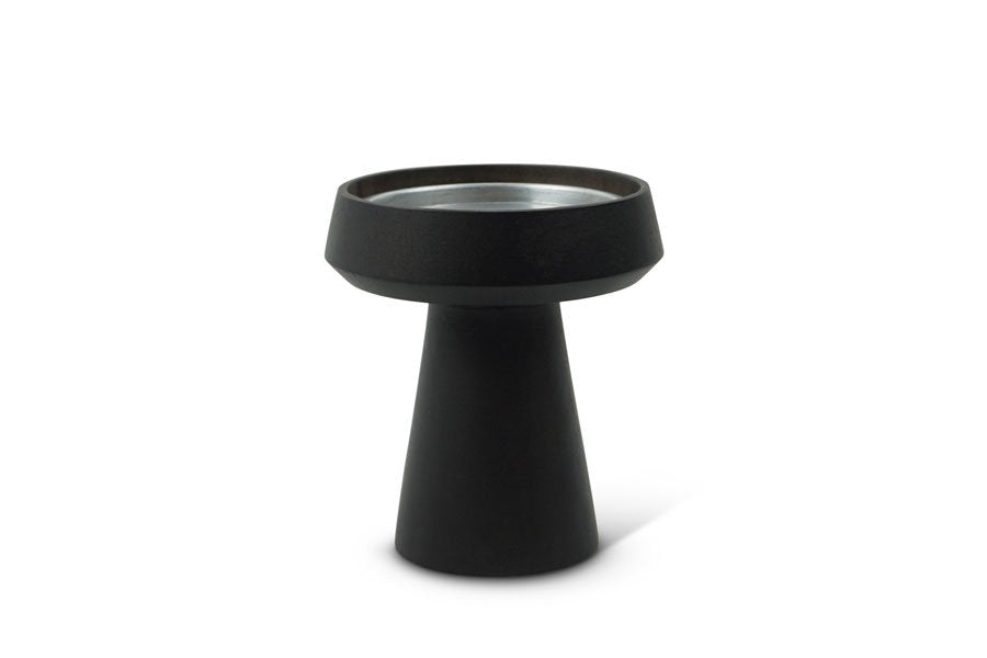Bougeoir en bois d’acacia noir