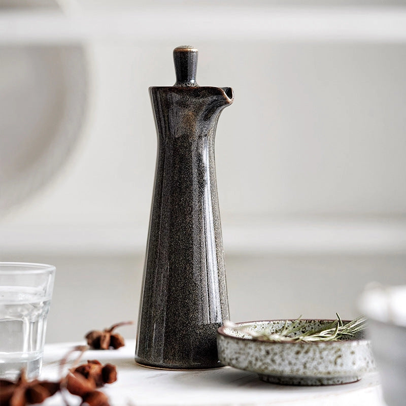 Bouteille à condiment en céramique