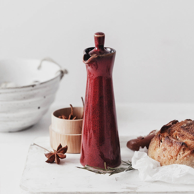 Bouteille à condiment en céramique